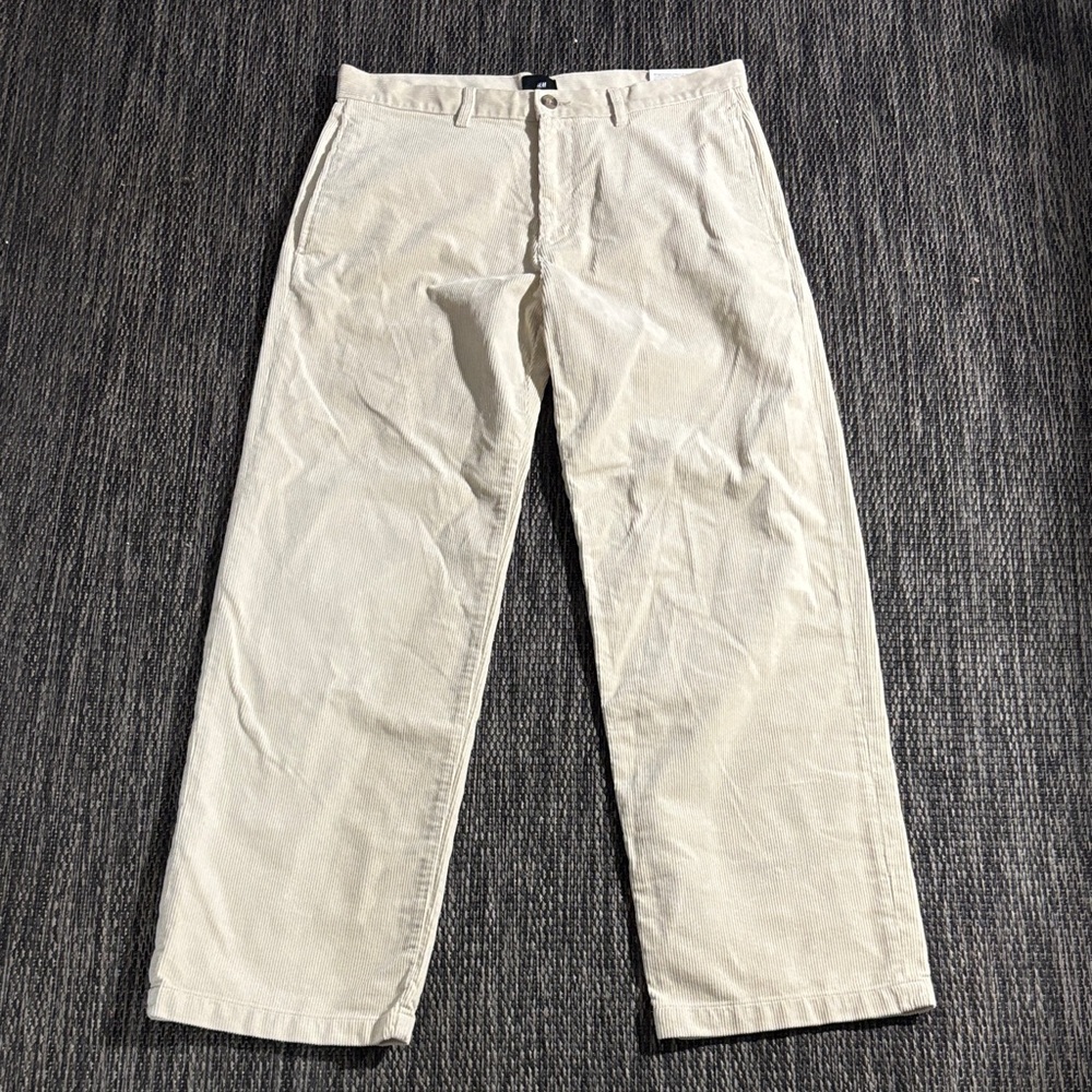H&M Men's Corduroy Pants in Light Beige